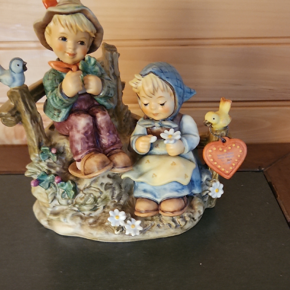 Goebel Figurine with Blue and Brown Accents